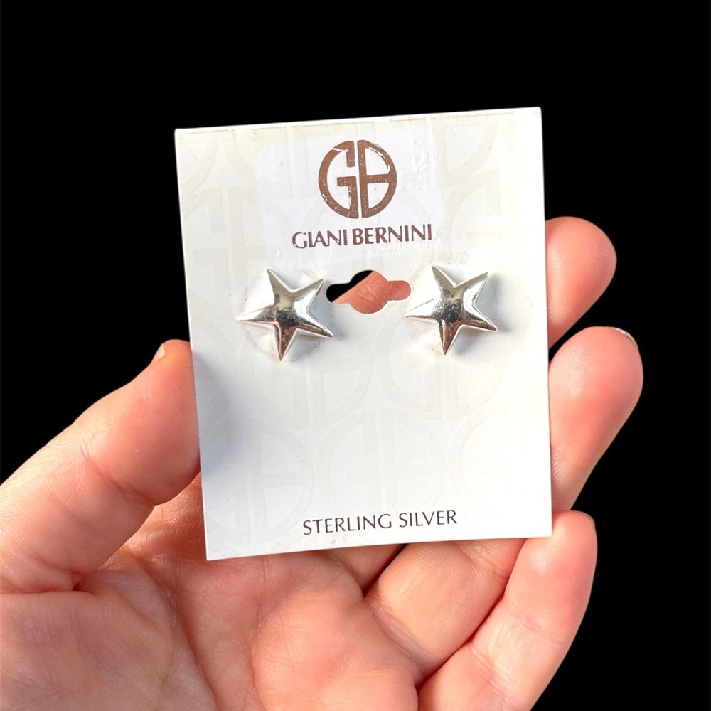 NEW Giani Bernini Sterling Silver Star Stud Earrings
